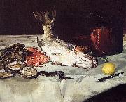 Edouard Manet Still Life with Fish oil painting on canvas